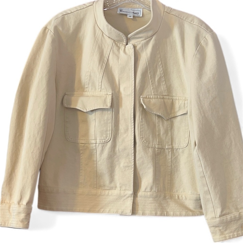 Vintage Elliott Lauren Cream Utility Jacket 10